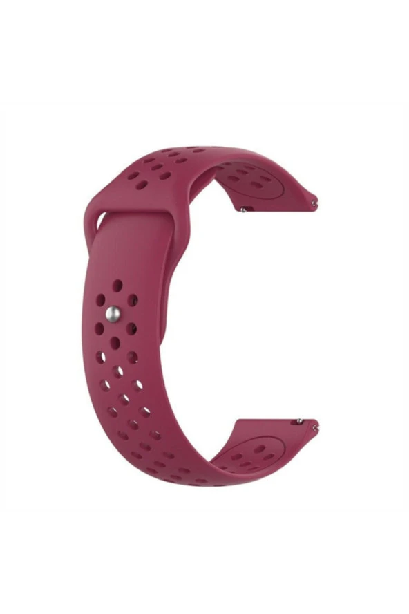 Galaxy Active 2 44 Mm(Sm-r820) Için Delikli Silikon Kordon Bordo - 1