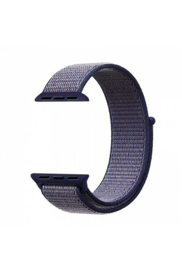 Apple Watch Seri 1 2 3 Için 38 Mm Dokuma Kordon Gece Mavisi