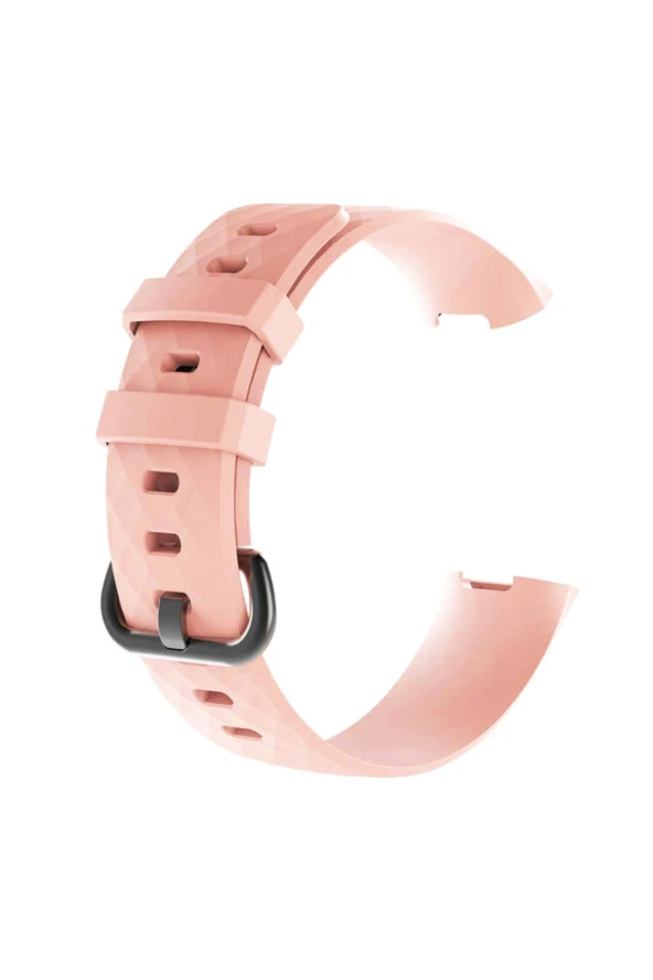 Fitbit Charge 4 Uyumlu Small Beden(s Sıze) Silikon Kordon Somon