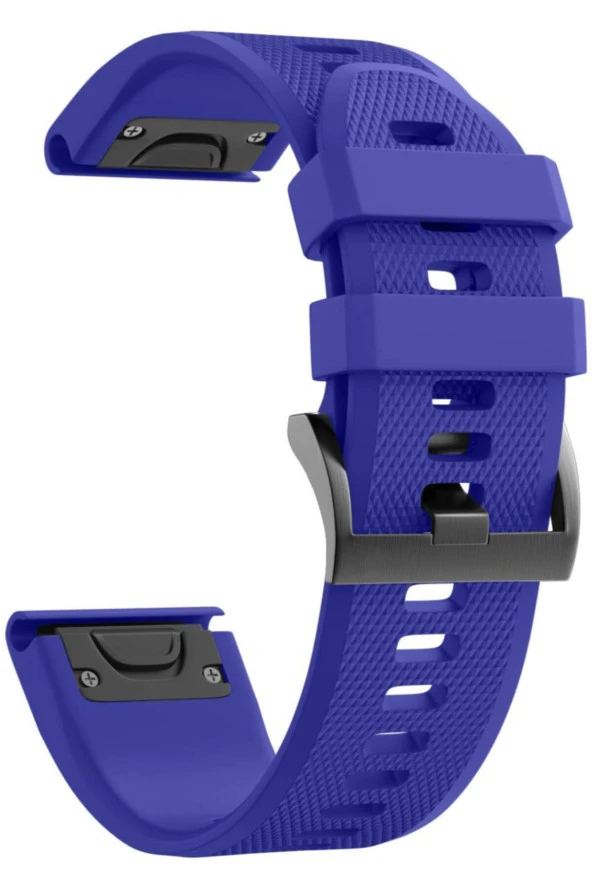 Fenix 6 Için Quick Fit Özellikli Silikon Kordon Royal Mavi