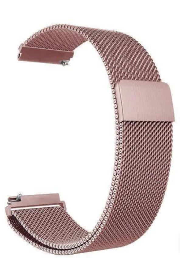 Amazfit Stratos 3 Için Milanese Metal Kordon Rose