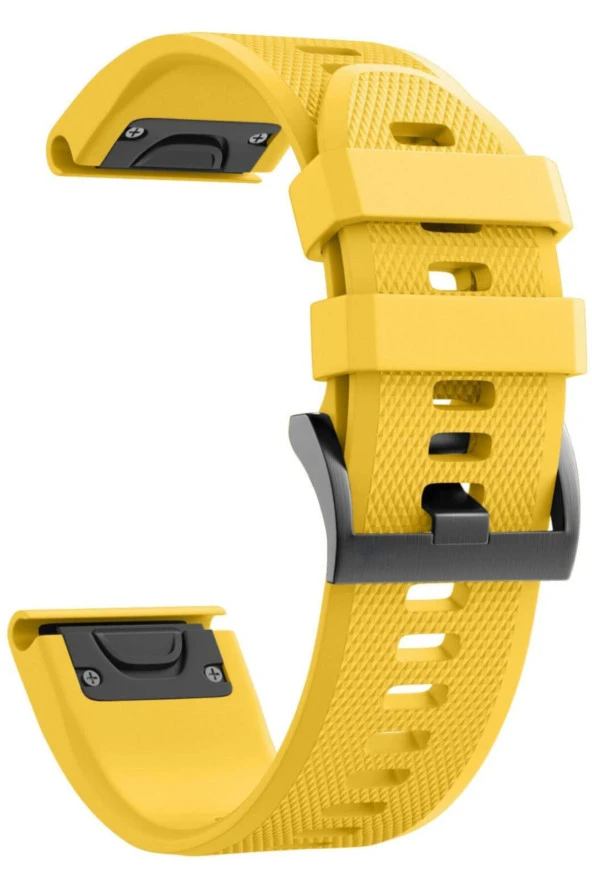 Fenix 6s Için Quick Fit Özellikli Silikon Kordon Sarı