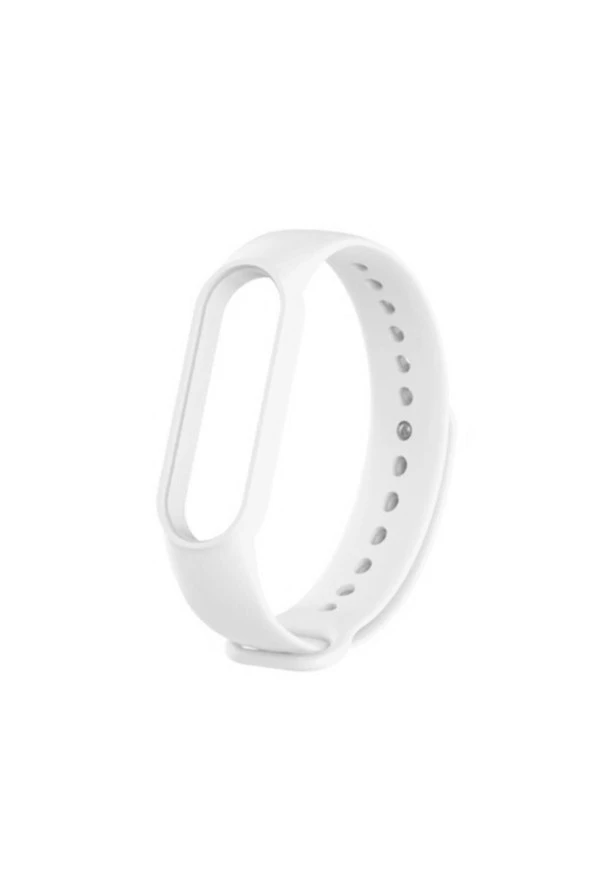 Mi Band 5-6 Için Silikon Kordon Beyaz