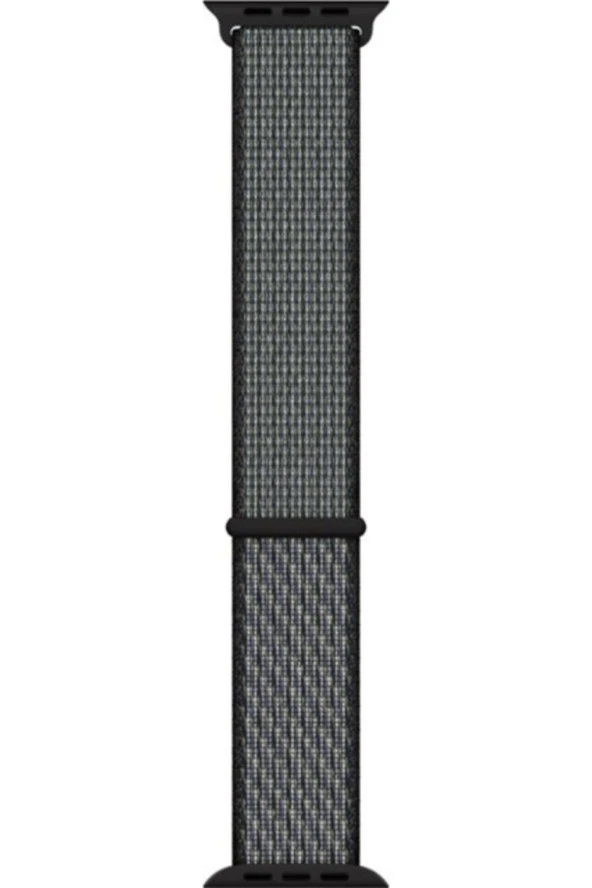 Apple Watch Seri 4 Için 40 Mm Dokuma Kordon Indigo Mavi\limon Yeşili