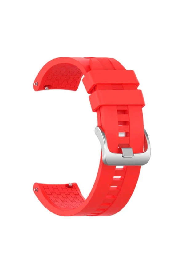 Amazfit Pace 2 Stratos Için Silikon Kordon Kayış Kırmızı