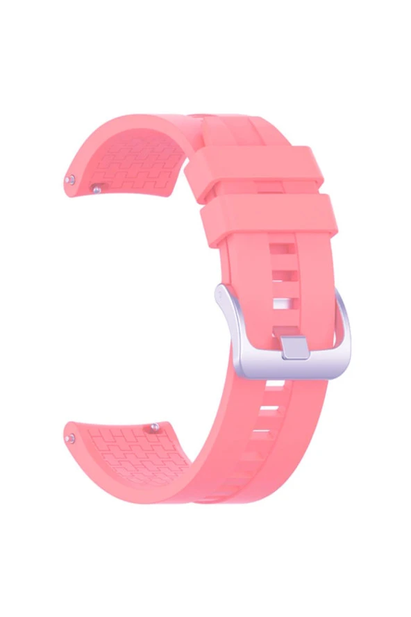 Ticwatch E 2 Için Silikon Kordon Kayış Pembe - 1