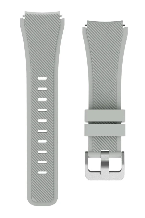 Amazfit Gtr 47 Mm(A1902) Için Silikon Kordon Gri