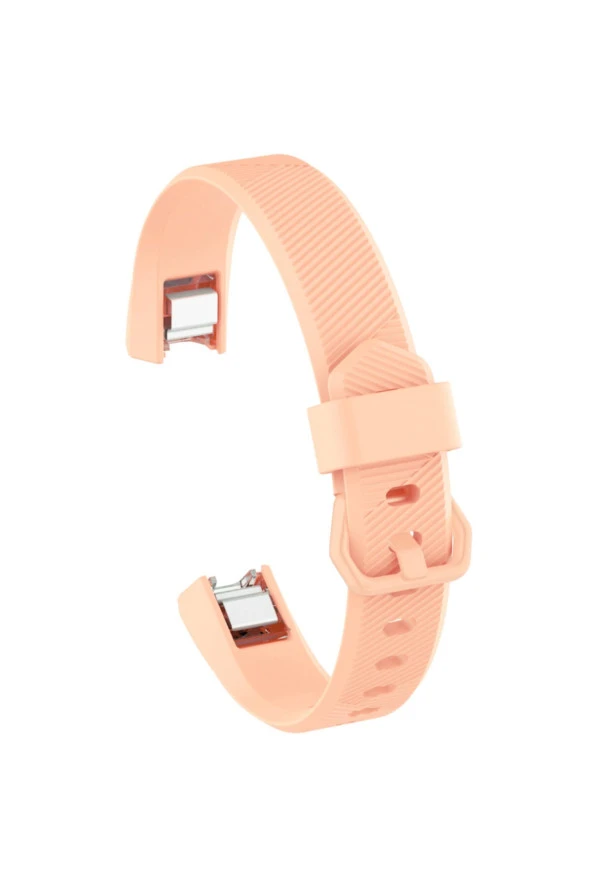 Fitbit Alta Hr Uyumlu Large Beden(L SIZE) Tokalı Silikon Kordon Somon