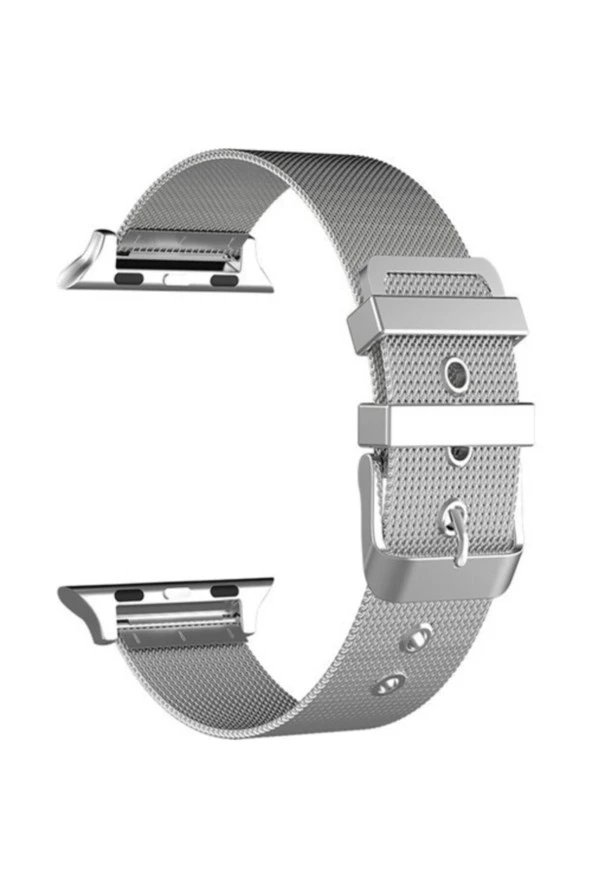 Apple Watch Için 38-40 Mm Gümüş Metal Hasır Kordon