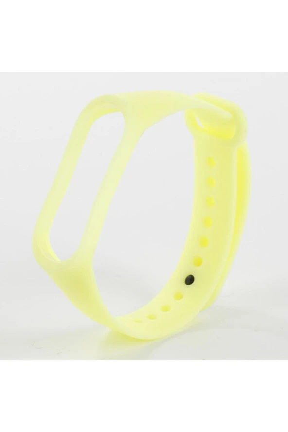 Xiaomi Mi Band 4 Için Sarı Fosforlu Silikon Kordon
