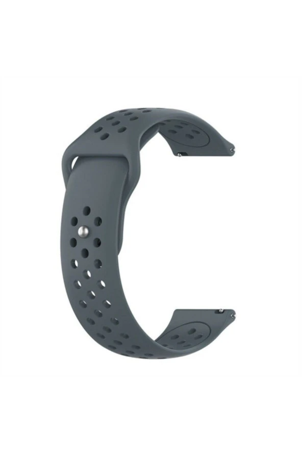 Galaxy Watch 42 Mm(Sm-r810) Uyumlu Delikli Silikon Kordon Gri