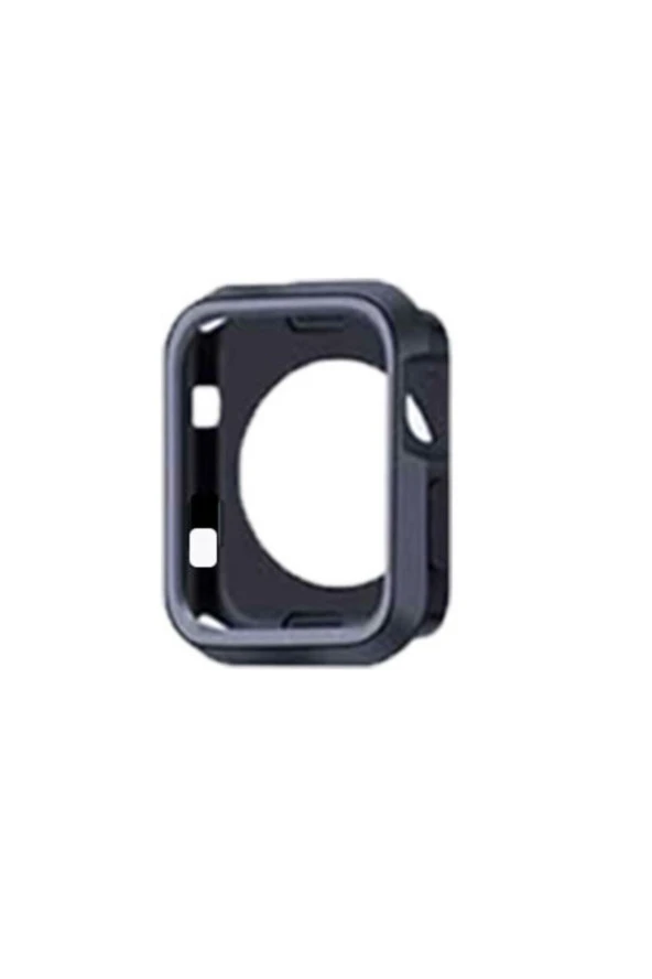 Apple Watch Seri 1 2 3 Için 42 Mm Siyah Gri Iki Renkli Silikon Tpu Kılıf