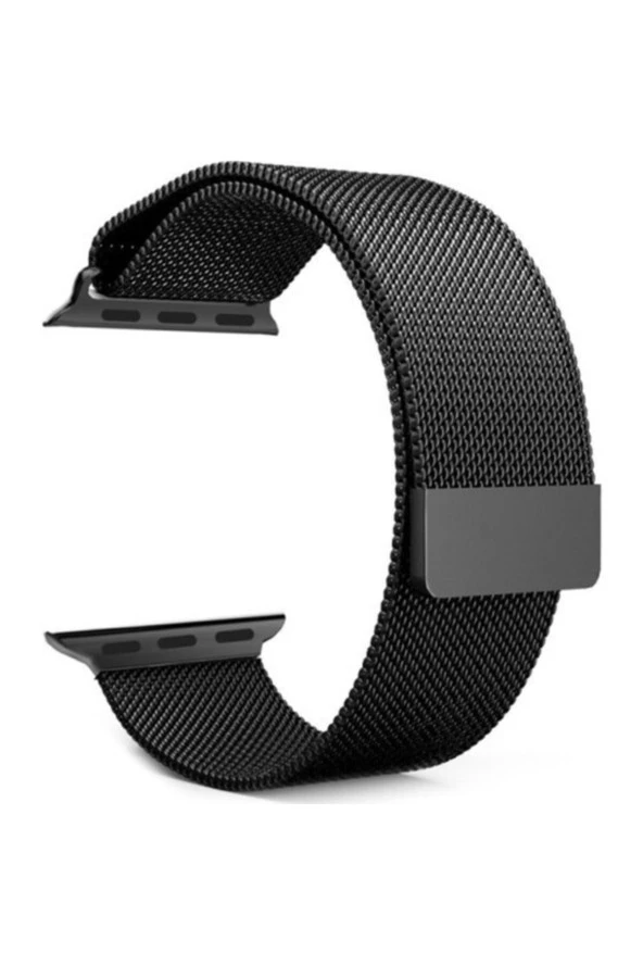 Apple Watch Için 42-44 Mm Metal Milanese Mıknatıslı Kordon Siyah
