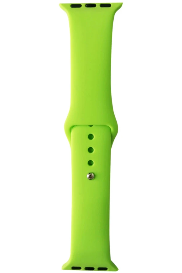 Unisex Fıstık Yeşili Apple Watch Series 1 2 3 Uyumlu 42 mm  Silikon Kordon L