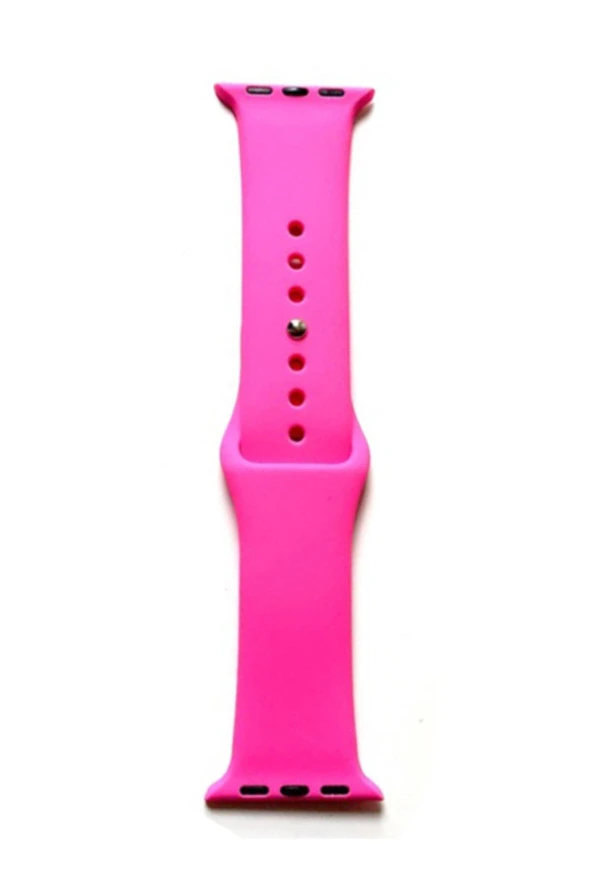 Apple Watch Series 1 2 3 Için 42 Mm Small Beden(s/m Sıze) Silikon Kordon Fuşya