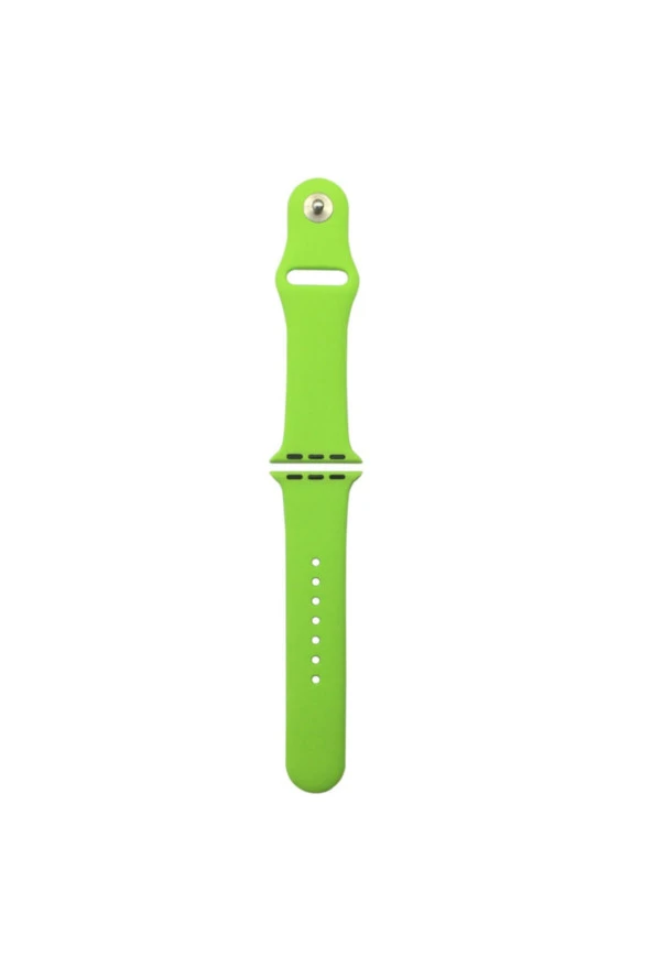 Apple Watch Series 1 2 3 Için 38 Mm Large Beden(m/l Sıze) Silikon Kordon Fıstık Yeşili