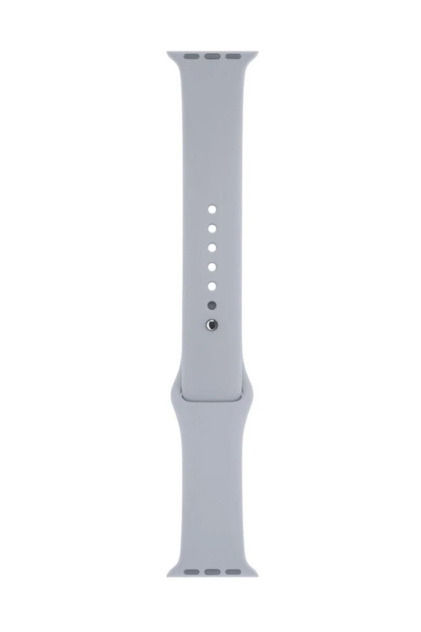 Gri Apple Watch Series 1 2 3 Uyumlu 42 mm Large Beden Silikon Kordon