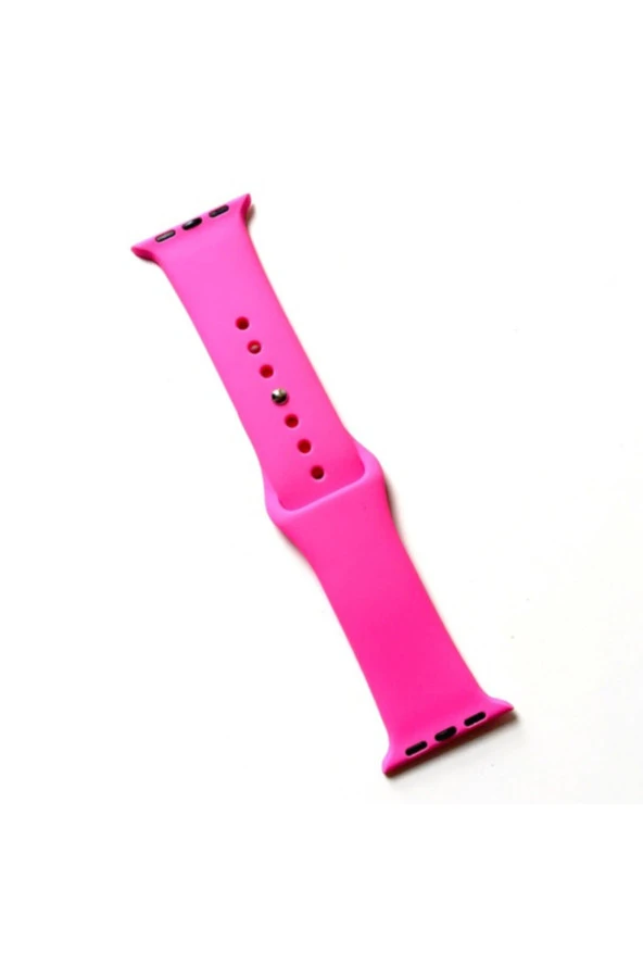 Fuşya Apple Watch Uyumlu Series 4 5 Için 40 mm Small Beden Silikon Kordon