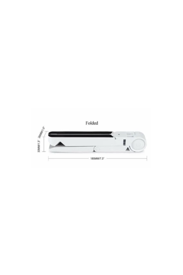 Honor Tab 5 Uyumlu Katlanabilir Mini Braket Tutucu Beyaz - 2