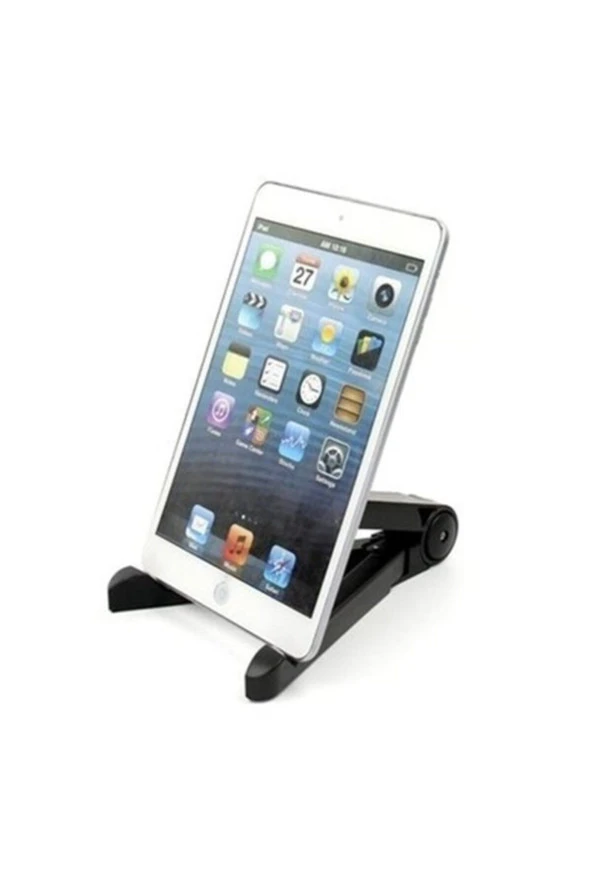 Honor Tab 5 Uyumlu Katlanabilir Mini Braket Tutucu Siyah - 4