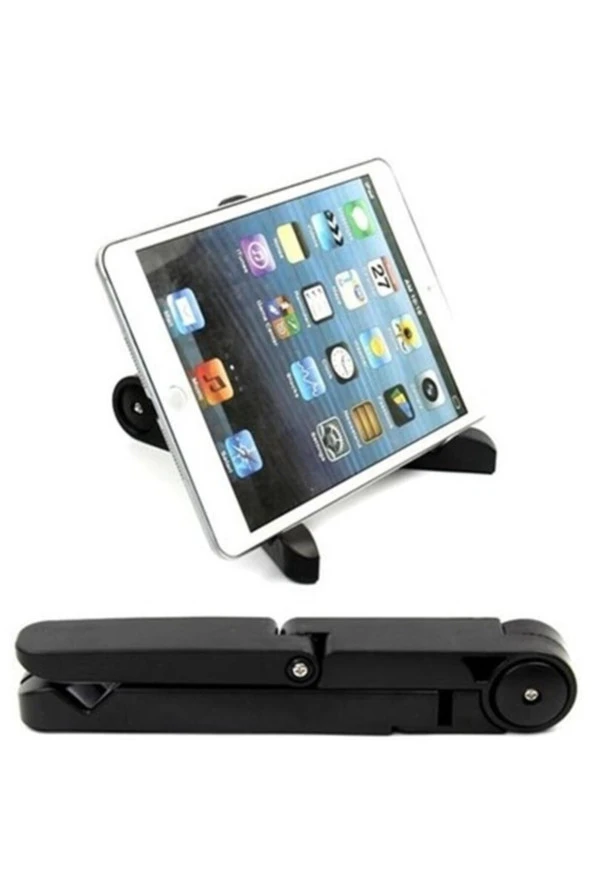 Xiaomi Mi Pad 2 Uyumlu Katlanabilir Mini Braket Tutucu Siyah - 4