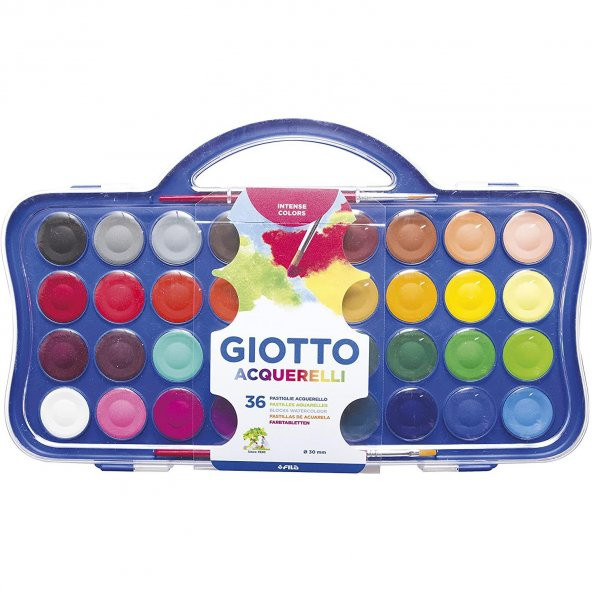 Giotto Sulu Boya 30mm 36 Renk Plastik Kutu Set