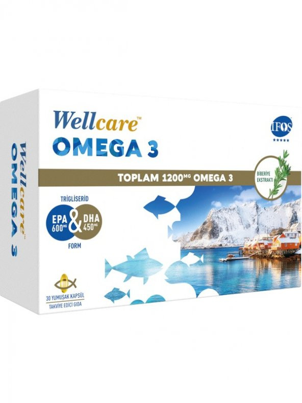 Wellcare Omega 3 Balık Yağı 1200 Mg 30 Kapsül