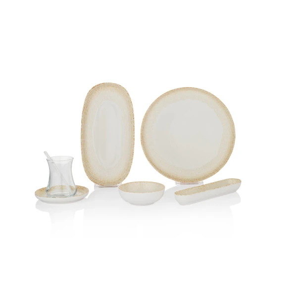 Schafer Lora Kahvaltı Takımı 32 Parça-Bej - 6