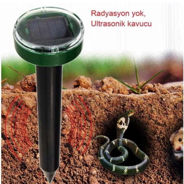 Solar Güneş Enerjili Akrep,Köstebek,Yılan Fare Kovucu 1000 M2 Etkili Yuvarlak - 5