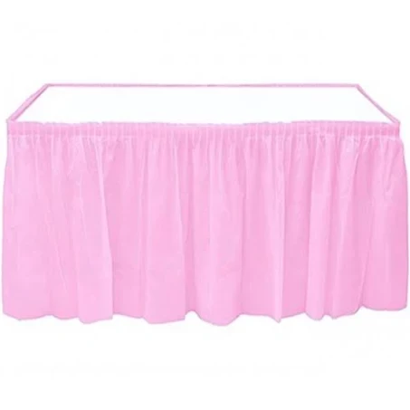 Metalize Masa Eteği -Pembe Renk