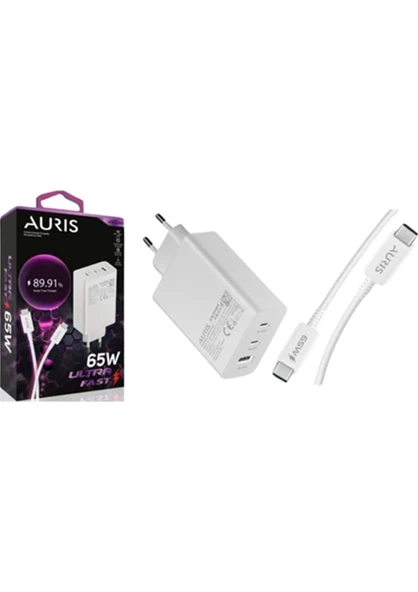 Auris ARS-CH65 65W 3 Çıkışlı Ultra Hızlı Şarj - 1