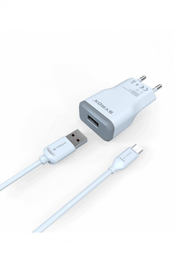 Eu-39-samsung Galaxy Core Advance Uyumlu Mikro Usb Girişli 2.0 Amper Şarj Aleti+kablo Şarj Cihaz-j15