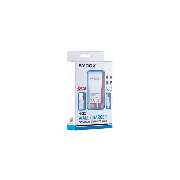 Vodafone Smart Style 7 Uyumlu Mikro Usb Girişli 2.0 Amper Şarj Aleti Kablo Şarj Cihazı J15
