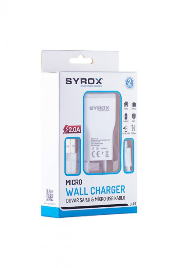 2.0a (micro) Usb Şarj Cihazı Syrox Syx-j15