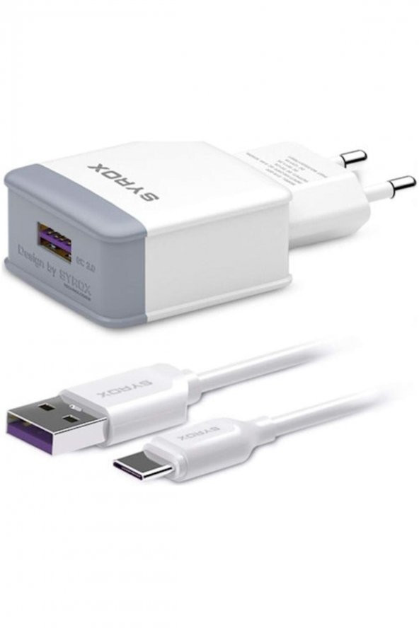 Syrox Q32 Type-C Hızlı Quick Şarj Aleti 3.0A - 1