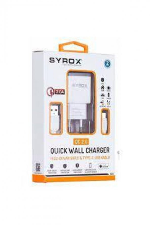Syrox Q32 Type-C Hızlı Quick Şarj Aleti 3.0A ürün görseli