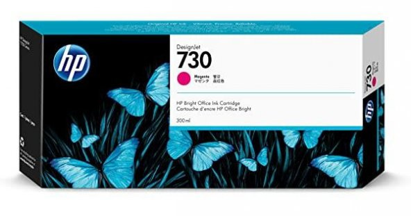 HP 730 Magenta Kırmızı 300 Ml Plotter Kartuşu P2V69A