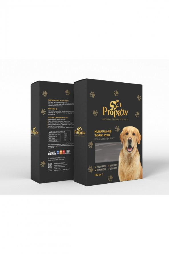 Kurutulmuş Tavuk Ayak Köpek Ödül Maması