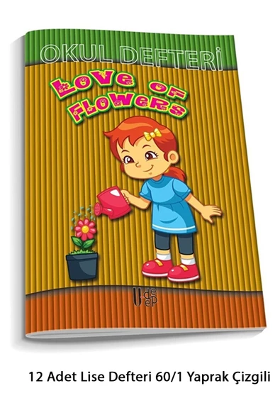 12 Adet Lise Defteri 60/1 Yaprak Çizgili - Resim 2