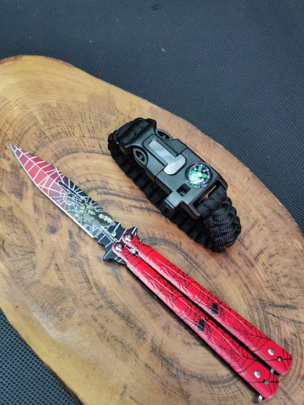 Paracord Bileklik ve 21 cm Kelebek Seti