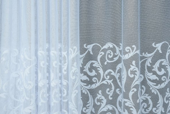 SULTAN 2 ETEK MODELİ BEYAZ RENK TEK KANAT Hazır Dikilmiş Pileli Fon Perde 300*260 Cm - 2