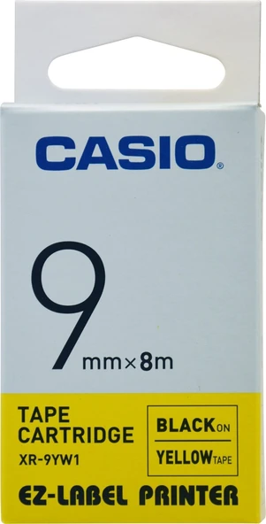 Casio Xr-9yw1 Etiket Yazıcısı Kartuşu Sarı Zemin Üzerine Siyah Baskı 9mm x 8 Metre - 2