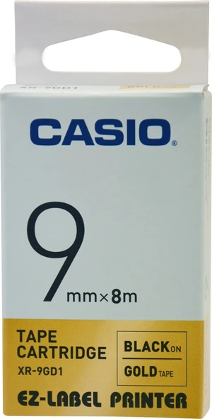 Casio Xr-9gd1 (Gold/black) Etiket Yazıcısı Kartuşu Altın Renk Üstüne Siyah Baskı - 2