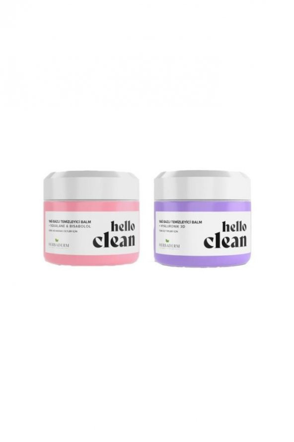 Herbaderm Hello Clean Yağ Bazlı Temizleyici Balm 100 Ml Squalane & Bısabolol + Hyaluronık 3d Yağ Bazlı Tem. 2 'li SET