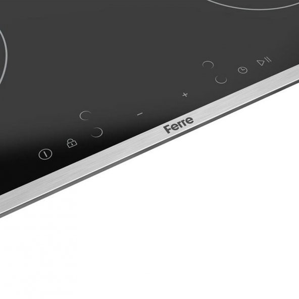 Ferre MS261 Vitroseramik Inox Çıtalı Ankastre Cam Ocak - 3