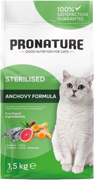 Pronature Daily Protect Hamsili ve Pirinçli Yetişkin Kedi Maması 1,5 Kg