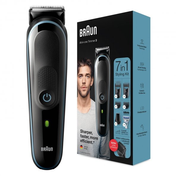 Braun MGK 3342 7si 1 Arada Erkek Bakım Seti + Gillette - 7