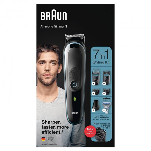 Braun MGK 3342 7si 1 Arada Erkek Bakım Seti + Gillette - 8