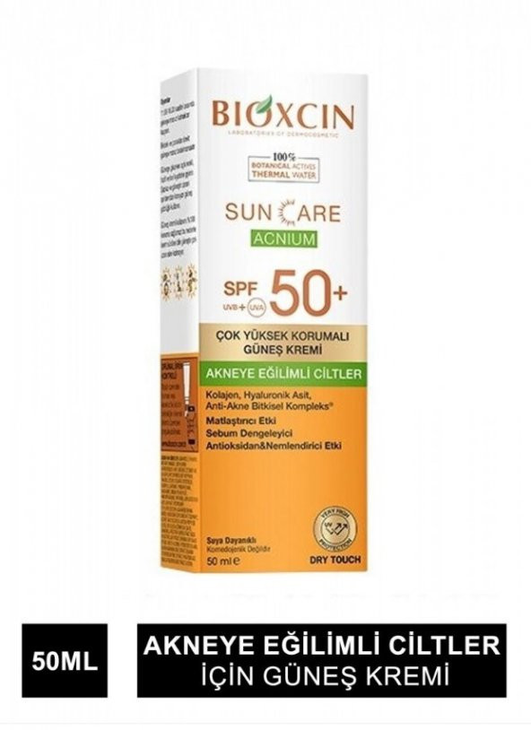 Bioxcin Sun Care Akneye Eğilimli Ciltler İçin Güneş Kremi Spf50+ 50ml 8680512632719