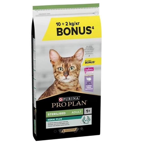 Pro Plan Sterilised Hindili ve Tavuklu Kısırlaştırılmış 10 kg + 2 kg Yetişkin Kedi Maması - 1
